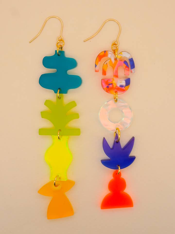 Pendientes Summer Mobile en multicolor para venta al por mayor de Paulina Otero