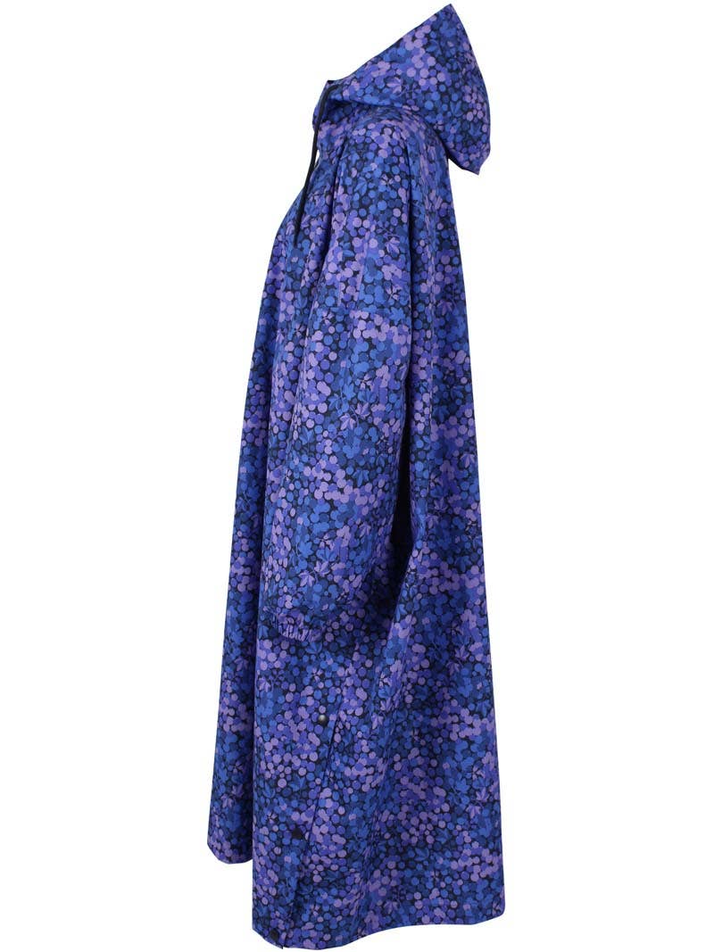 Danefae København – wholesale Poncho – Women's – Danedream Drops Rain Poncho Dark Navy BERRYGOOD10