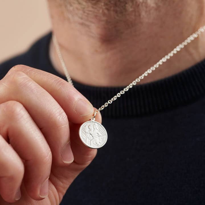 Personalised Mens St Christopher Necklace and other Purchase Wholesale st christopher. Free Returns & Net 60 Terms on Faire trending on Faire.
