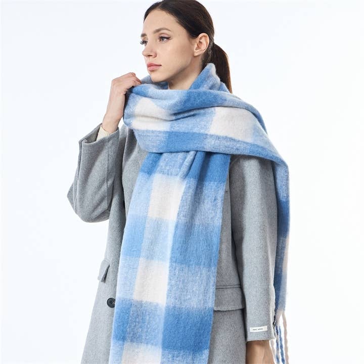 Sweetkama - Wholesale Scarf - Women's - Ladies Color Block AC Plaid Daily Scarf SKAS420147