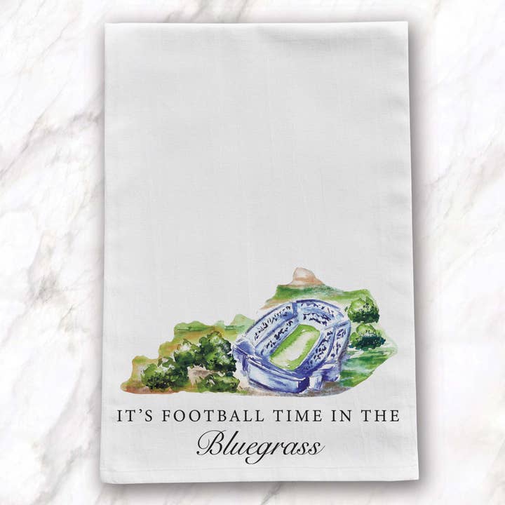 It's Football Time In The Bluegrass Kentucky Tea Towel for wholesale by Barrel Down South