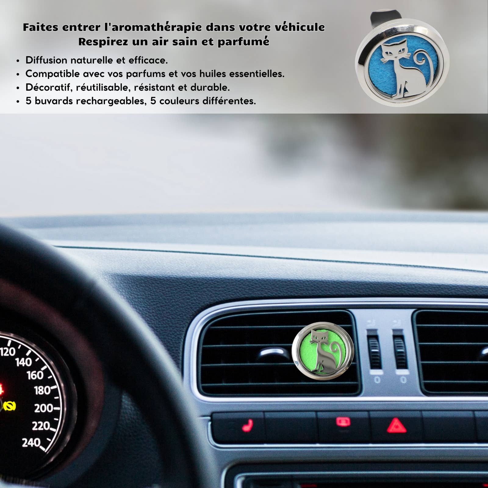 Zen'Arôme – wholesale Car Freshener - Unisex – Car Air Freshener Clip'Arôme - Cat2