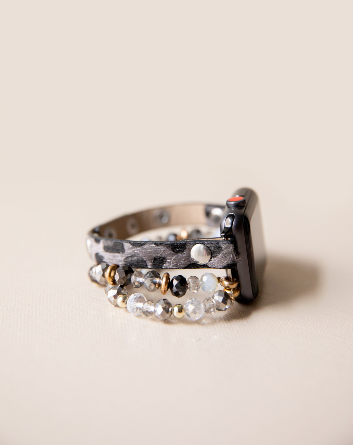 TART Design Co. LLC - Wholesale Watch Band/Strap - Women's - Leopard Calf Leather and Crystal Smart Watch Band3