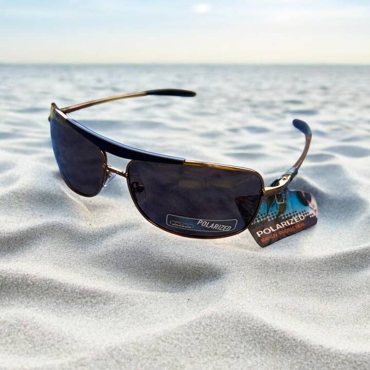 Mountain Shades Arc Gepolariseerde Zonnebril (Goud) voor wholesale door Runners Essentials by Without Limits