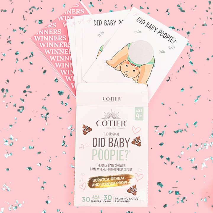 CÔTIER BRAND - Wholesale Card game - Did Baby Poopie? - Scratch Off Emoji Card Baby Shower Game2