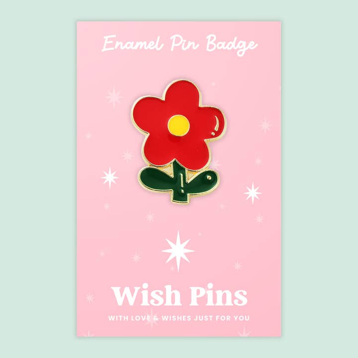WishStrings - Wholesale Lapel Pin/Button - Flower - Wish Pins - Enamel Pin Badge (EWP024)