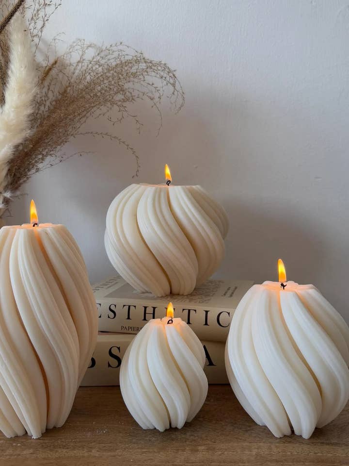 Aesthetic Swirl Candles for wholesale by Ritual Spirit ltd
