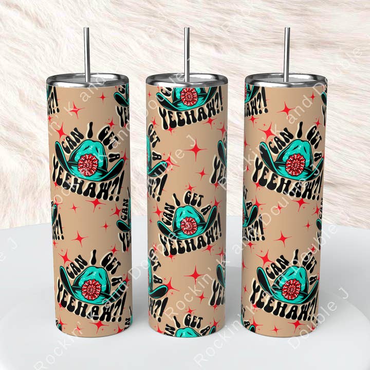 Yeehaw Tumbler for wholesale by Rockin K and Double J