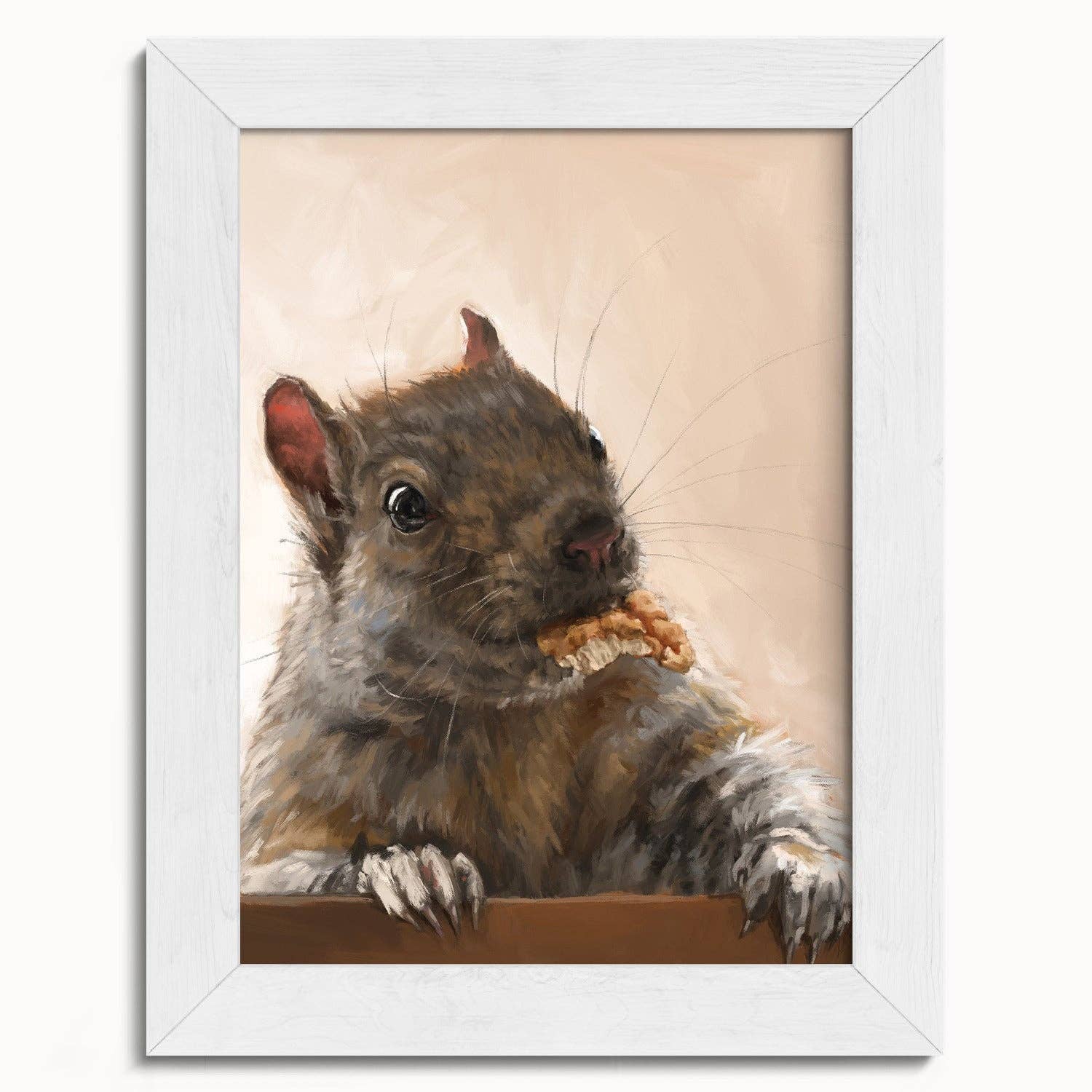 The Ugly Cat Studio - Wholesale Art Print - Grey Squirrel with a Walnut Fine Art Print5