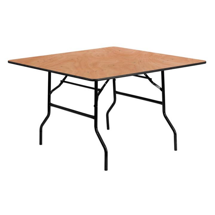 Greenwestons - Wholesale Patio Table - 4-Foot Square Wood Folding Banquet Table