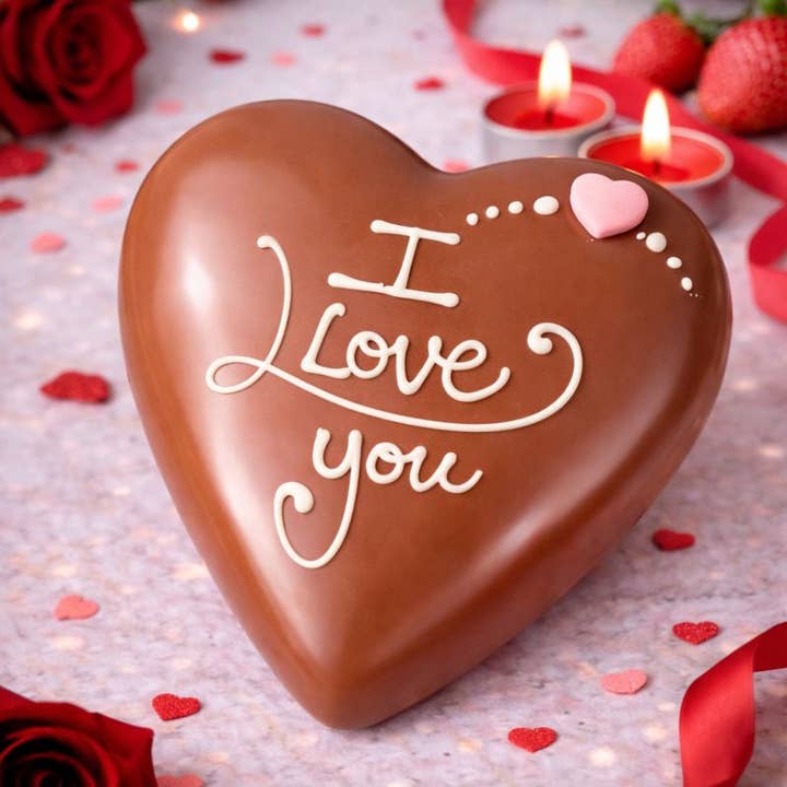 Cœur de chocolat au lait artisanal 350g pour la vente par Sicilyaddict