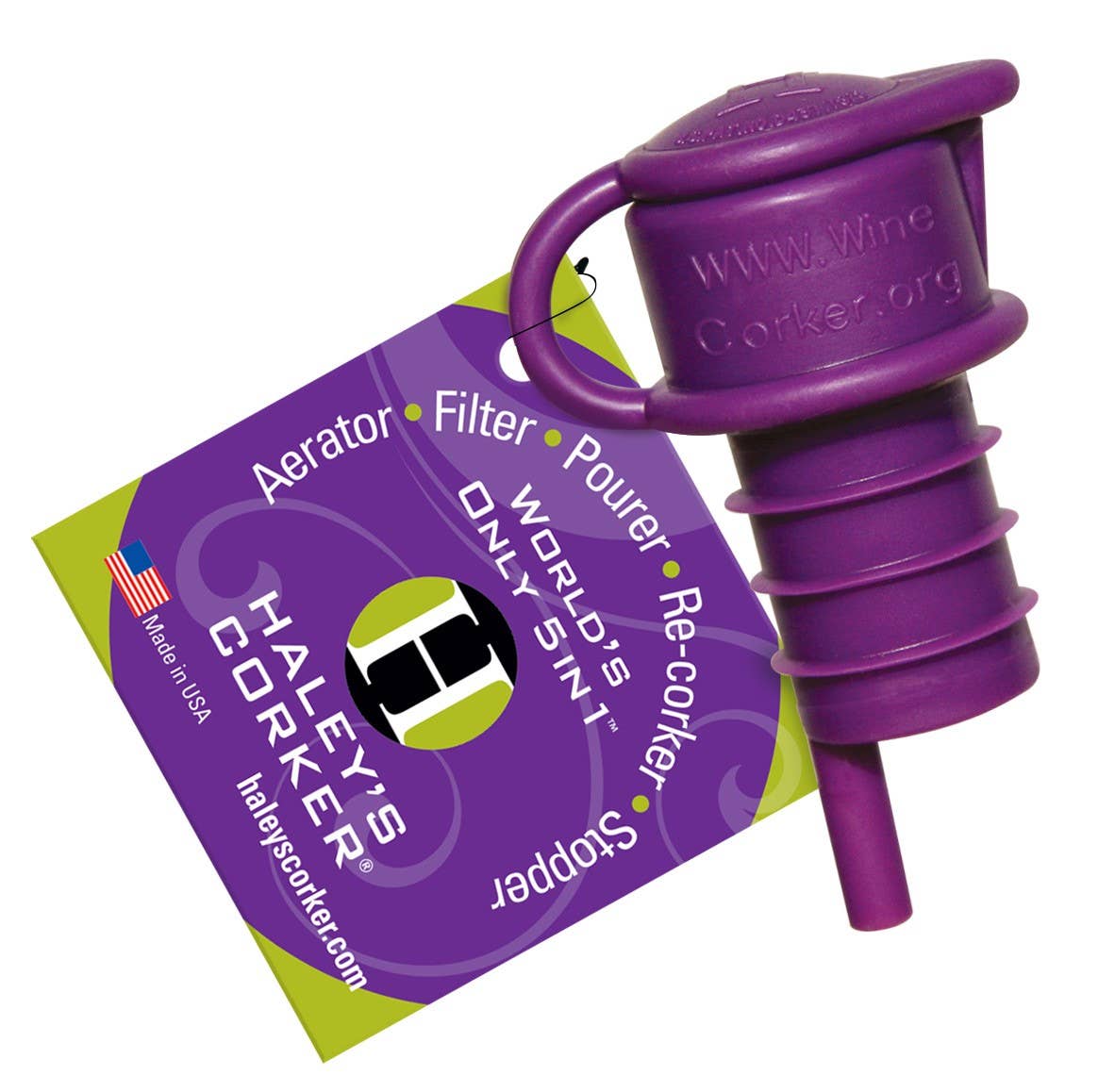 Haley's Corker - Wholesale Wine Tool Set - Original Haley's Corker - Hang Tag WITHOUT POP Display3