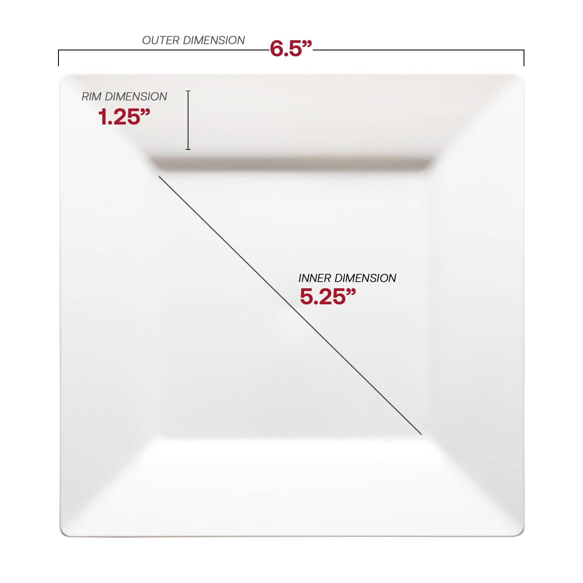 Smarty had a Party - Wholesale Borden - Wit Vierkant Plastic Servies Set - 120 Gasten3