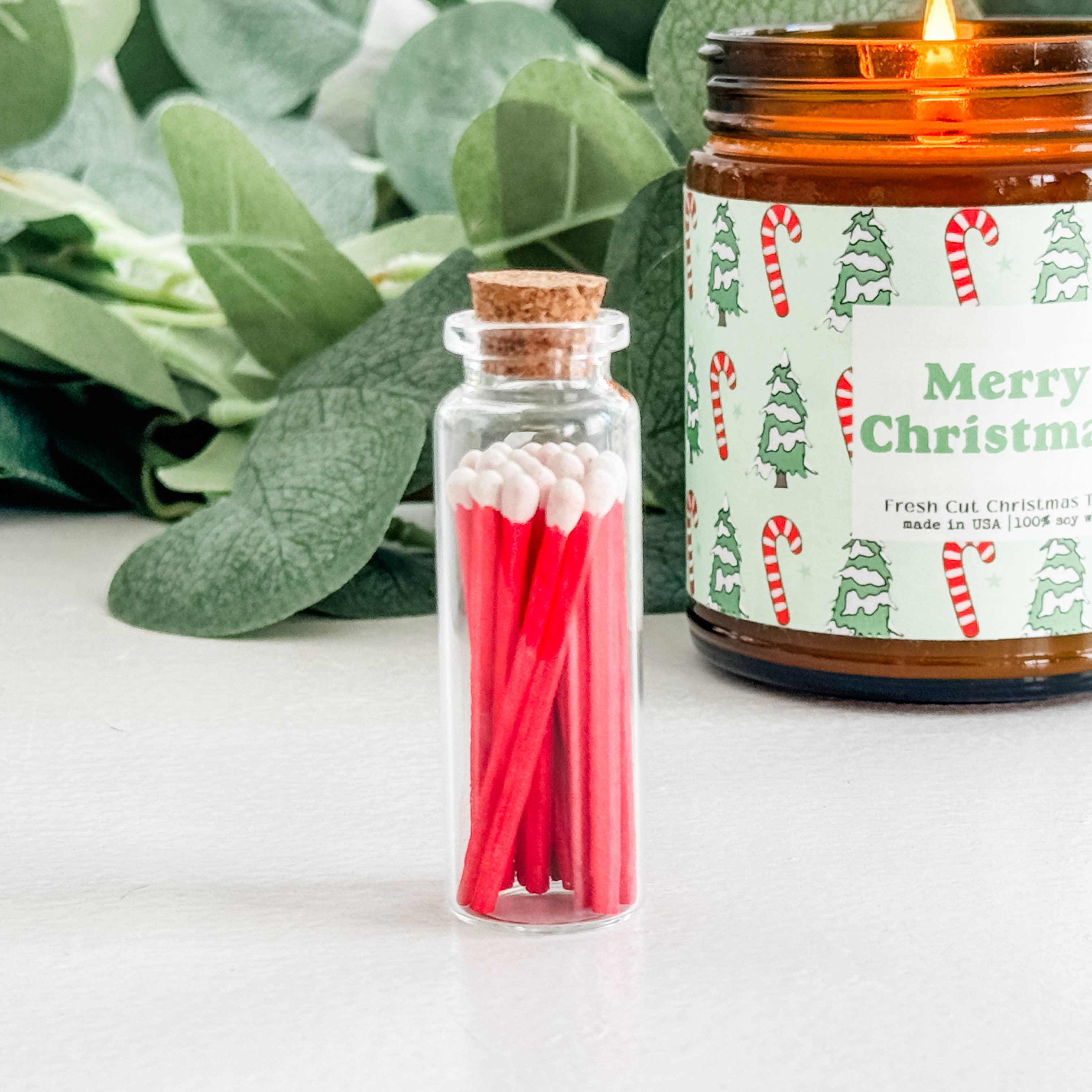 Moonlight Makers – Großhandel Streichhölzer – Saisonale rote Streichhölzer — Weihnachtsdeko, limitierte Auflage — MV201