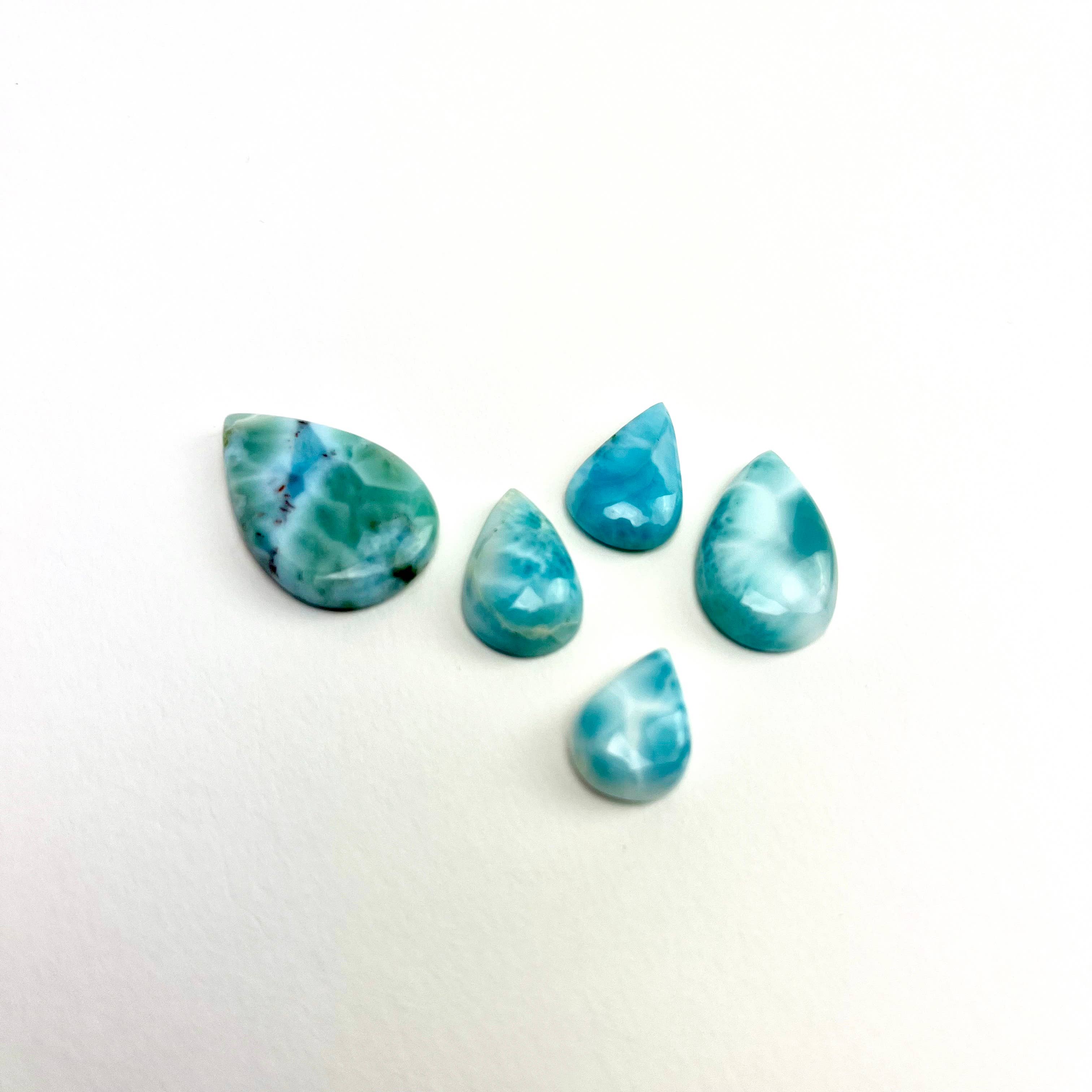 Pelham Grayson Rose - Wholesale Spirituele steen/kristal - Larimar cabochons van 15 mm2