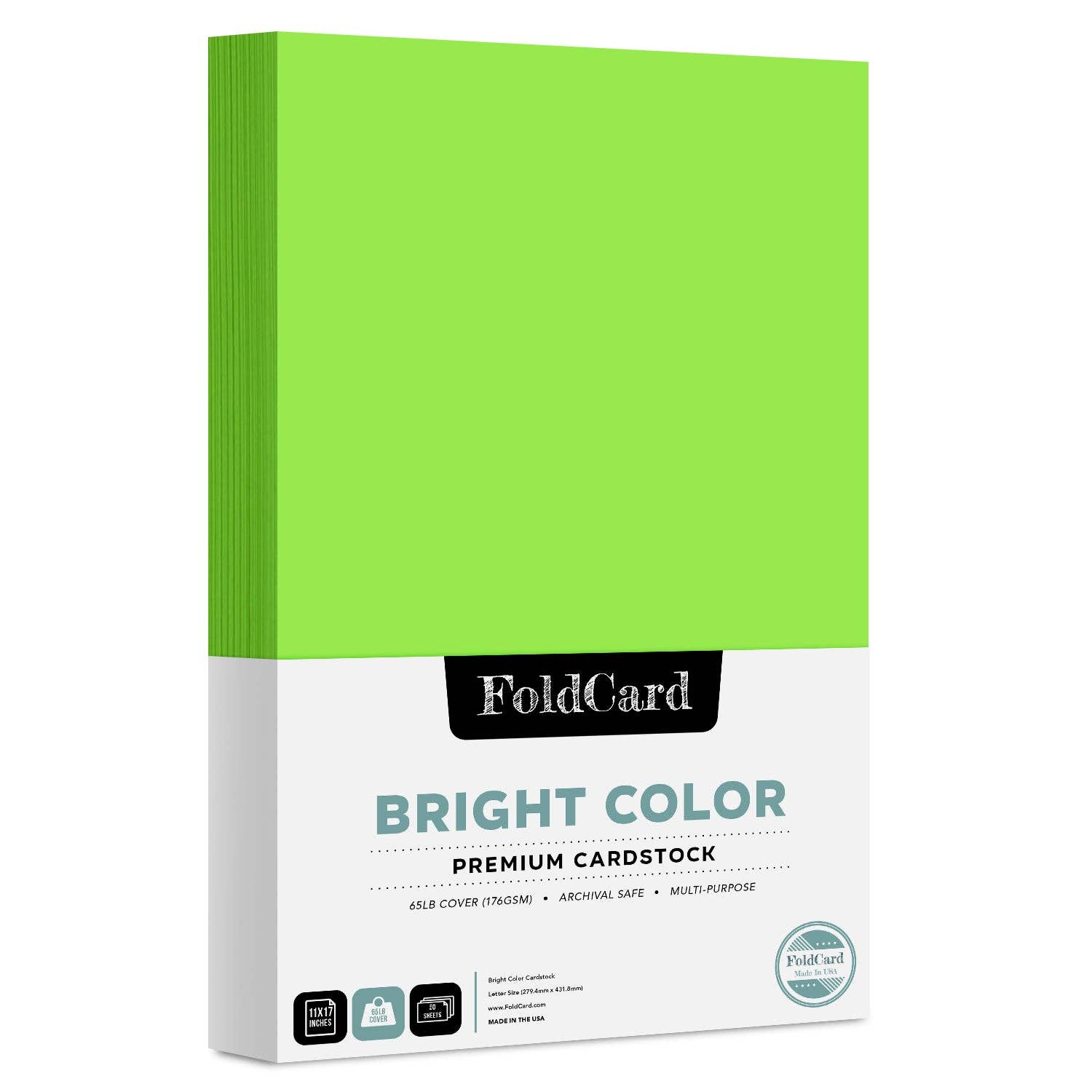 Fine Cardstock - Wholesale Craft Supplies - Premium Quality Bright Color Cardstock: 11 x 17 - 50 Sheets10