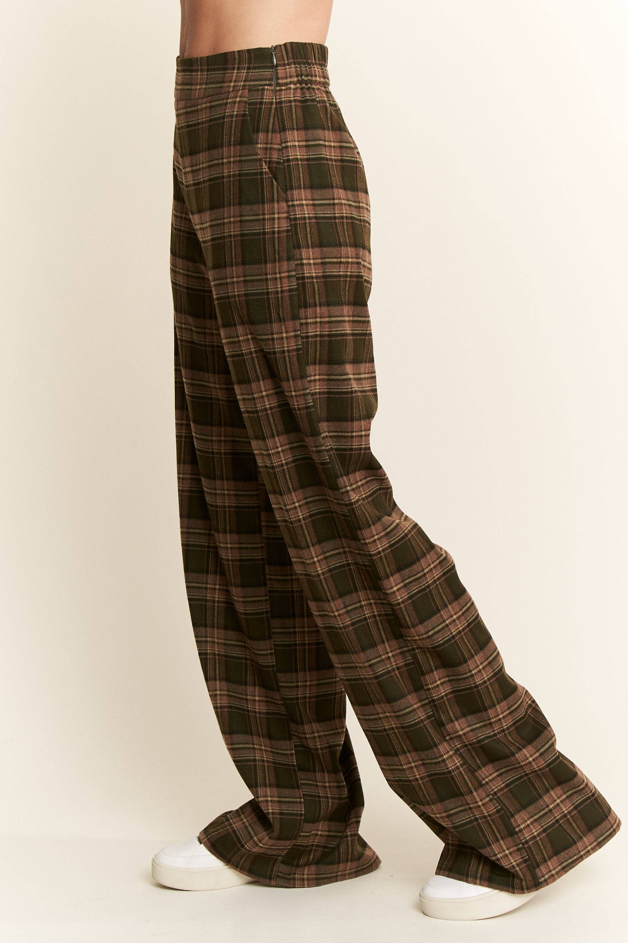 JADE BY JANE - Wholesale Pants - Women's - PLUS SIZE PLAID WIDE LEG SOFT DRESS PANTS14