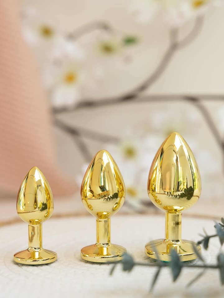 Arnica | Ensemble de 3 luxueux plug anal en métal lesté pour la vente par The Natural Love Company