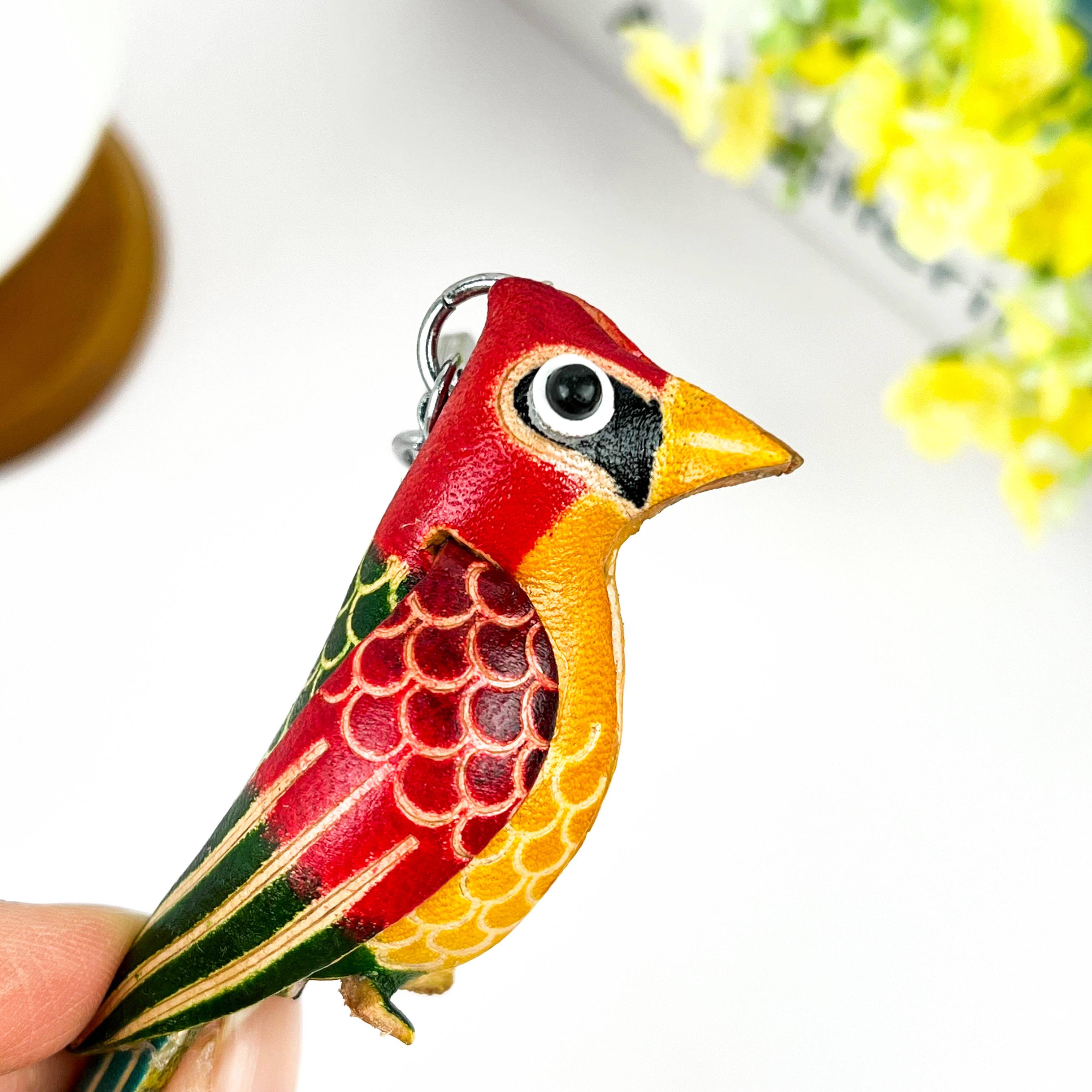 SoapElenGlen - Wholesale Keychain - Women's - Handmade Parrot Keychain, Bird Bag Pendant2
