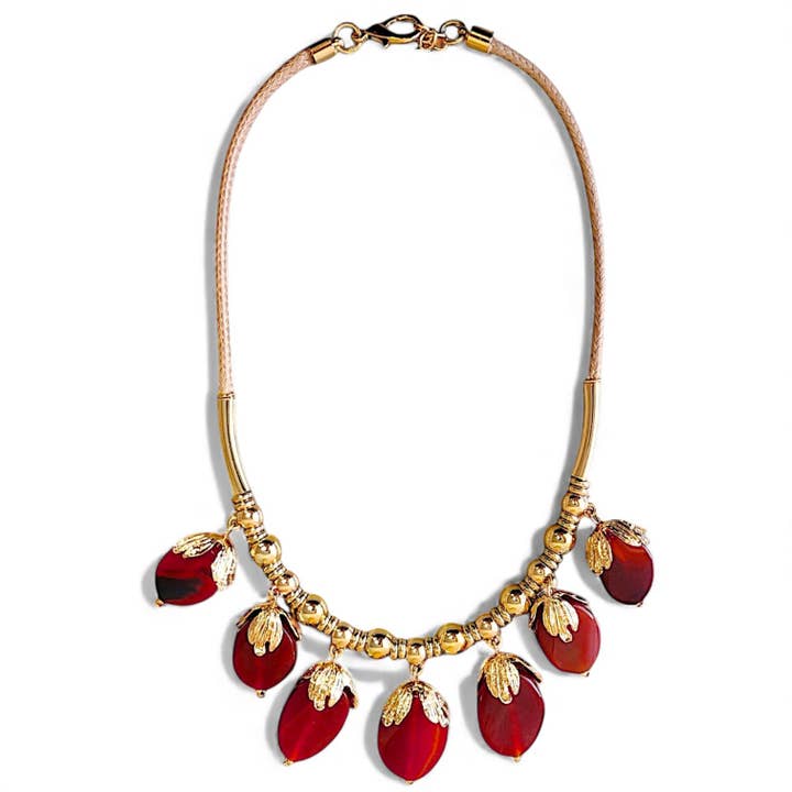 Collar bohemio de collar de piedras de ágata con cuentas | Joyería de declaración para venta al por mayor de Bijoux Envie Statement Jewelry