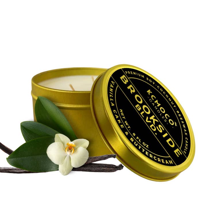 KCMOCO. Candles - Wholesale Travel candles - BROOKSIDE BLVD. CANDLE - 8 OZ MEDIUM TRAVEL TIN2