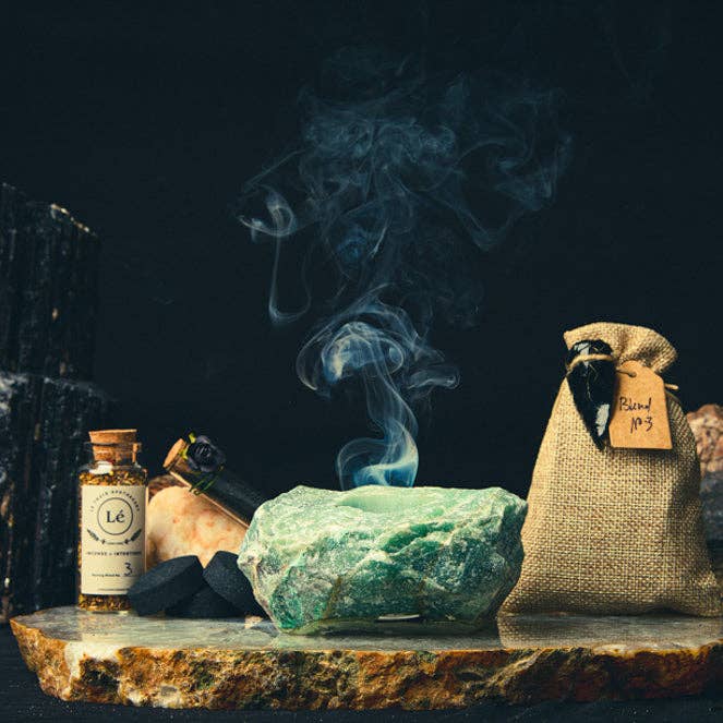 Prasiolite Burner WS for wholesale by Lé Trois Apothecary