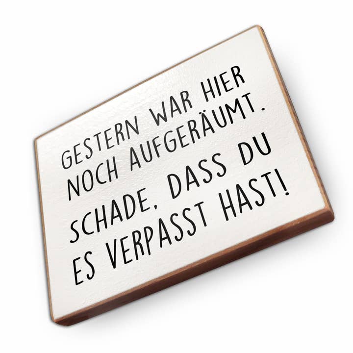 Íman de frigorífico em madeira de faia - Ontem ainda estava aqui por atacado de wammi