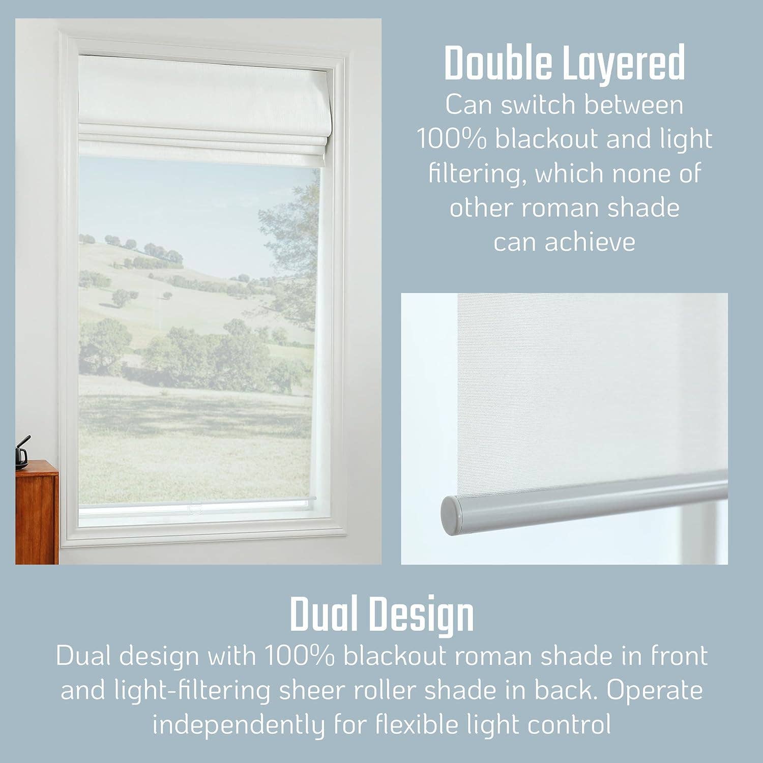 Shadisfy - Vente Stores - Abat-jour romain à double couche Monet Day and Night4