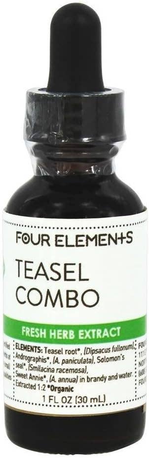 Four Elements Organic Herbals - Wholesale Tincture - Teasel Combo Tincture Blend - 1 oz1
