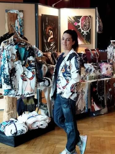 Casaco blazer em jersey elastano por atacado de C.H.Kalyce