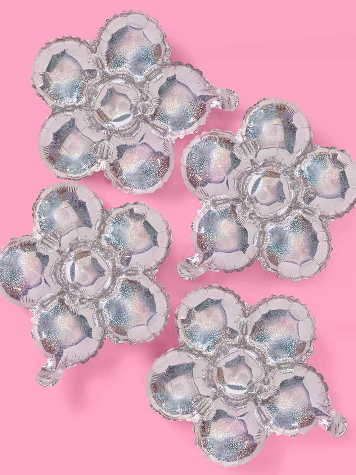 Iridescent Flower Balloons, Bday Party Decor, Bach Supplies for wholesale by xo, Fetti