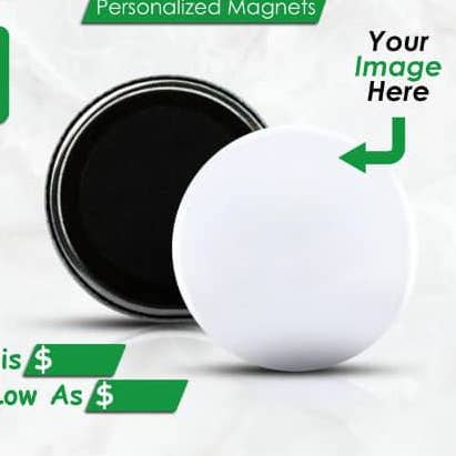 3 Inch Custom Fridge Magnet | Create-A-Button for wholesale by Create-A-Button