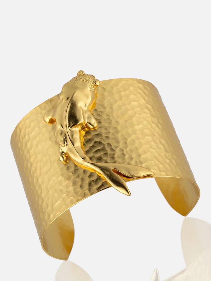 Gold Koi Fish Cuff for wholesale by Shinyland Llc dba Aquadan.co (Wholesale)