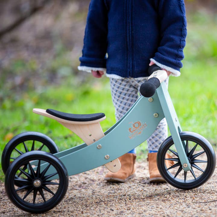 Tiny Tot 2-in-1 Wooden Balance Bike Sage for wholesale on Faire1