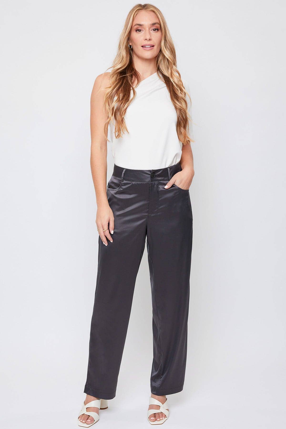 YMI - Wholesale Pants - Women's - Satin Comfort Stretch Office Pants-WP13723015