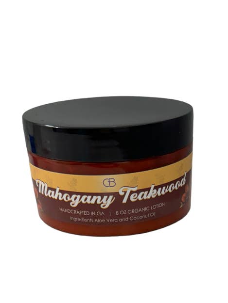 Mahogany Teakwood Organic Lotion for wholesale by Coco Bella Company