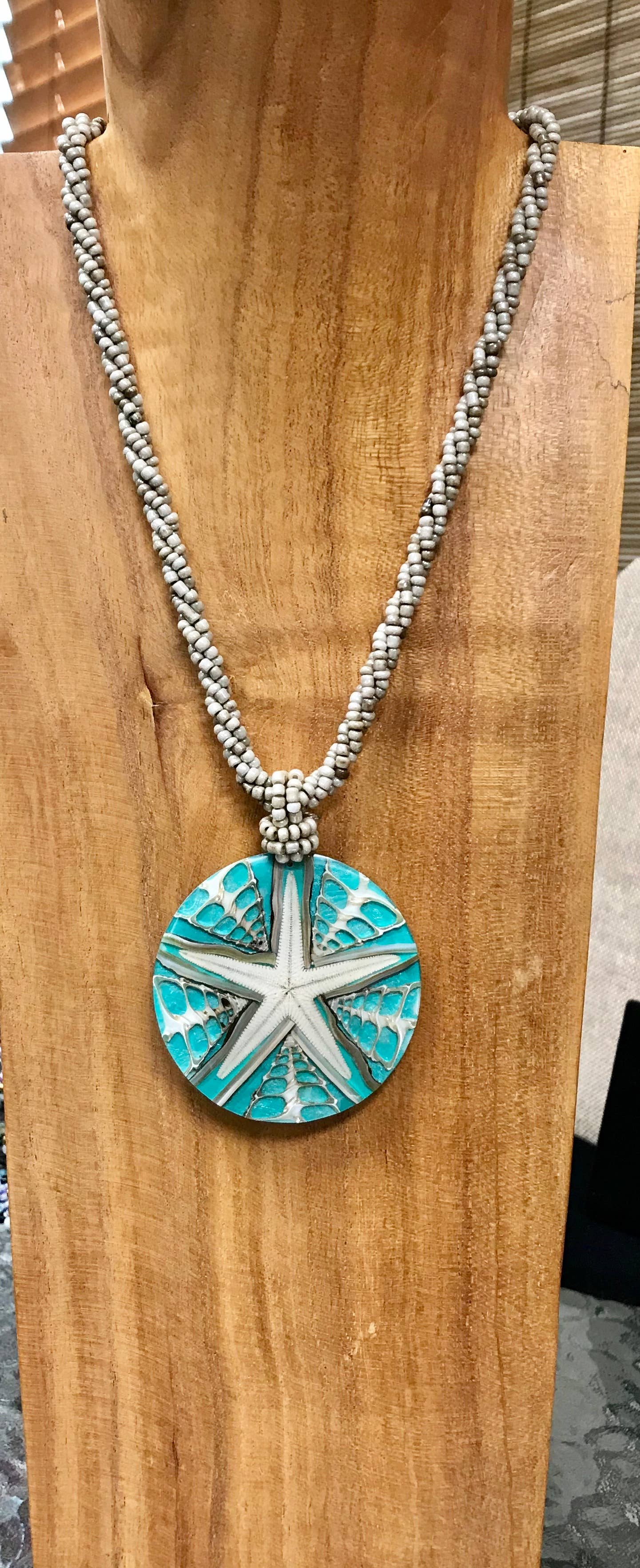 Bamboo Source Tropical Decor – wholesale Dangle earrings – Starfish Earrings - Aqua4