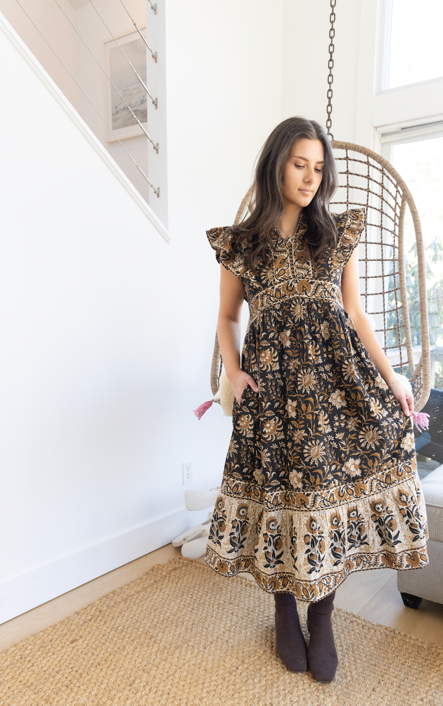 NIBI MTK - Wholesale Dress - Women's - Lennon Dress in Black Jacobean5