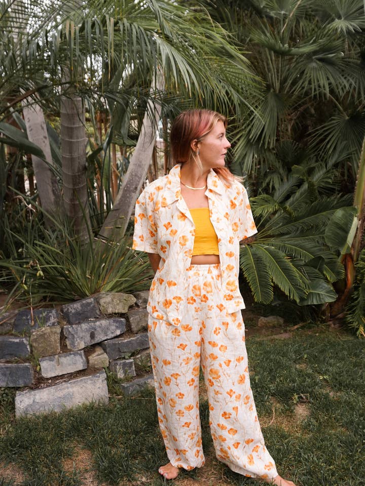 by kvp - Wholesale Button Down Shirt - Women's - Gilroy Shirt in Poppy2