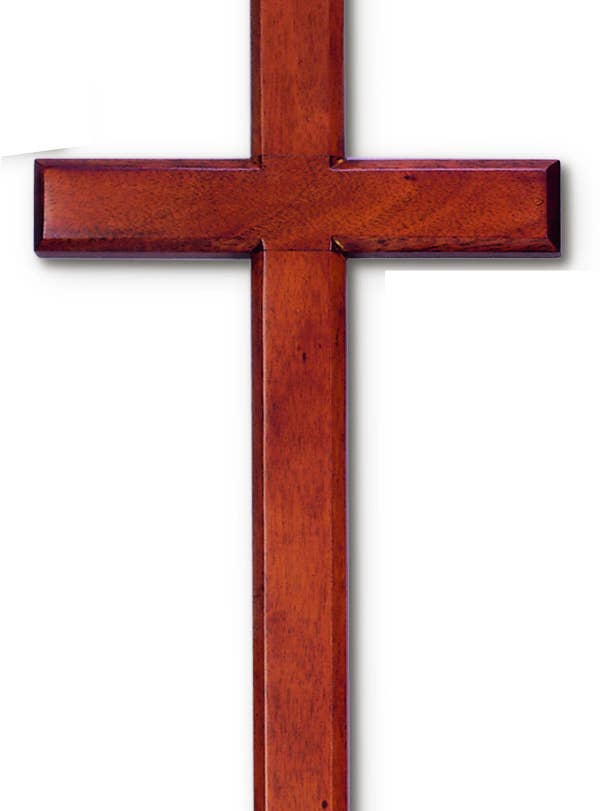 16" Wandkreuz - Mahagoni für den Großhandel von H.J. SHERMAN COMPANY, INC.