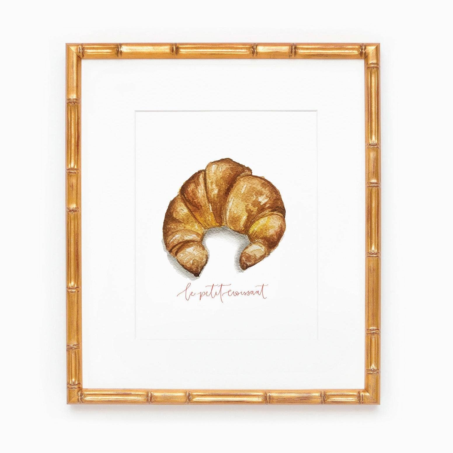 Morgan Harris Design - Wholesale Art Print - Watercolor Croissant Painting