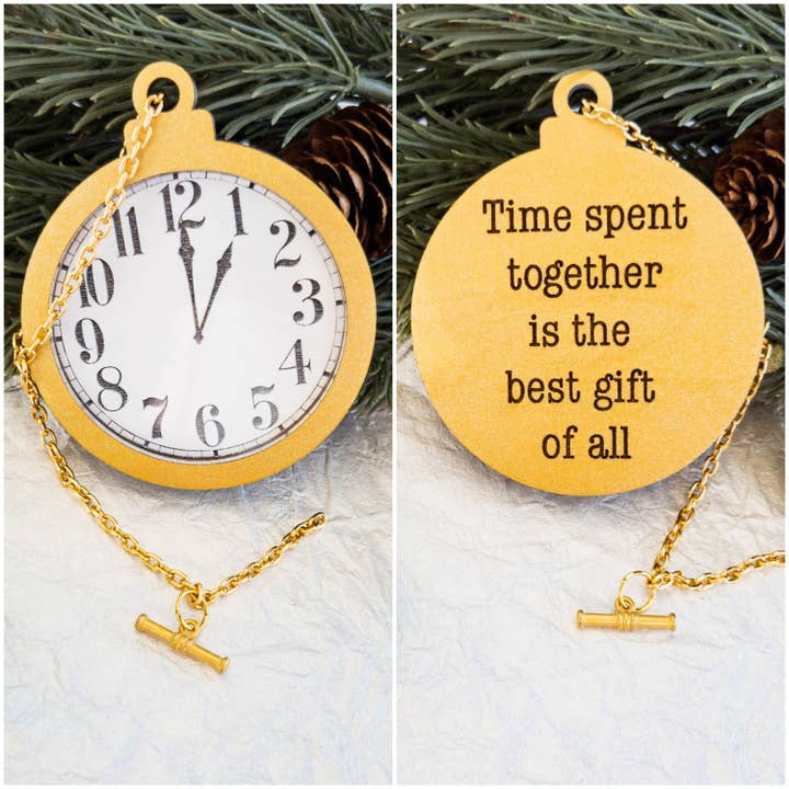 Shelfish Modern - Wholesale Ornament - Time Spent Pocket Watch Christmas Ornament