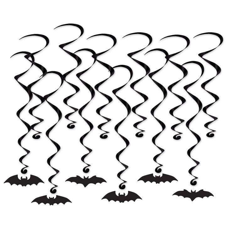 Beistle – wholesale Decal – Party decorations – Bat Silhouette Whirls