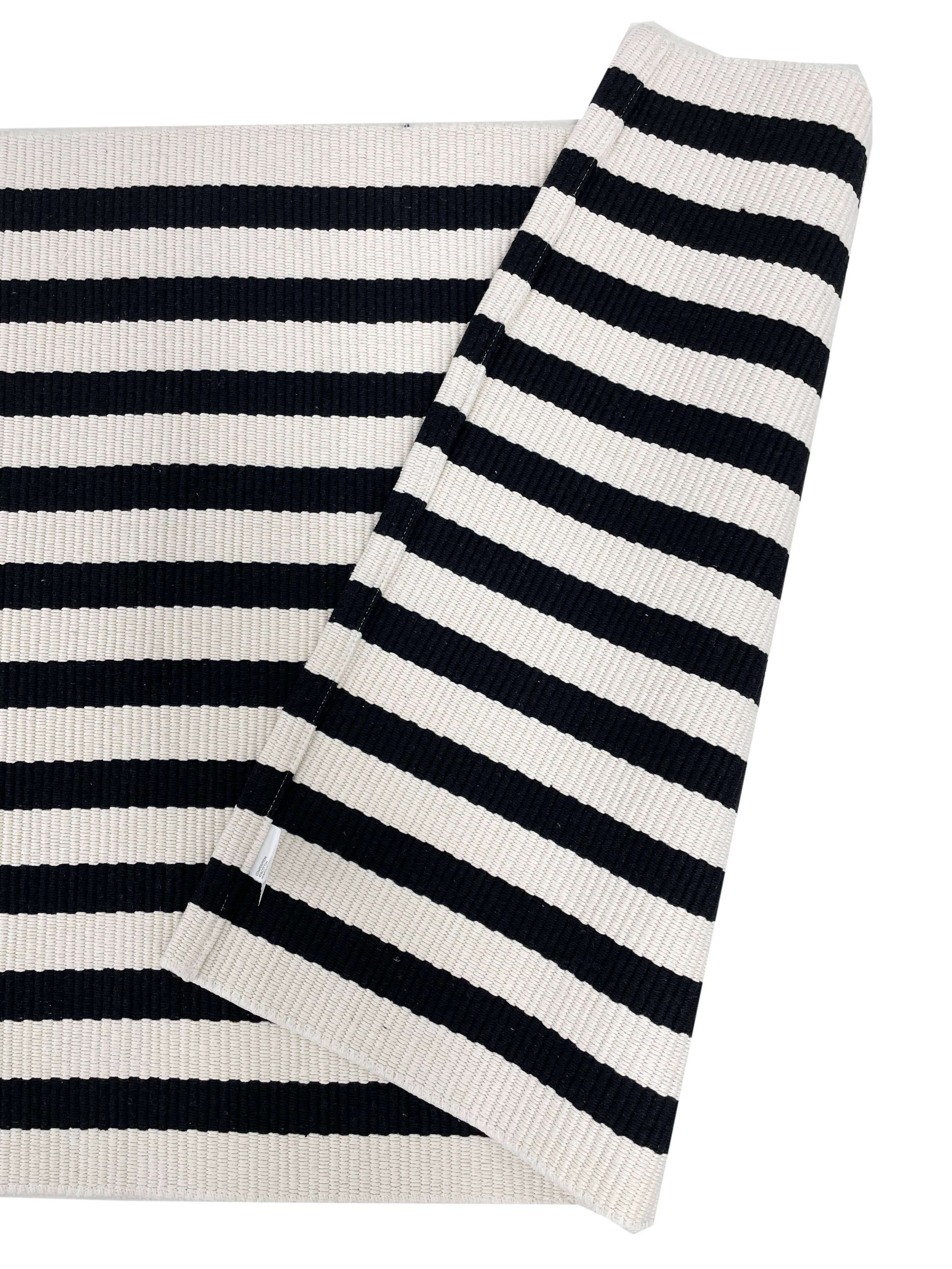 Fennco Styles – Engroshandel Løst tæppe – Vævet bomuldsblanding klassisk stribet område tæppe0