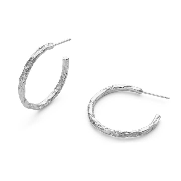Sterling Silver Tunna Hoop-örhängen för wholesale av Elk & Bloom