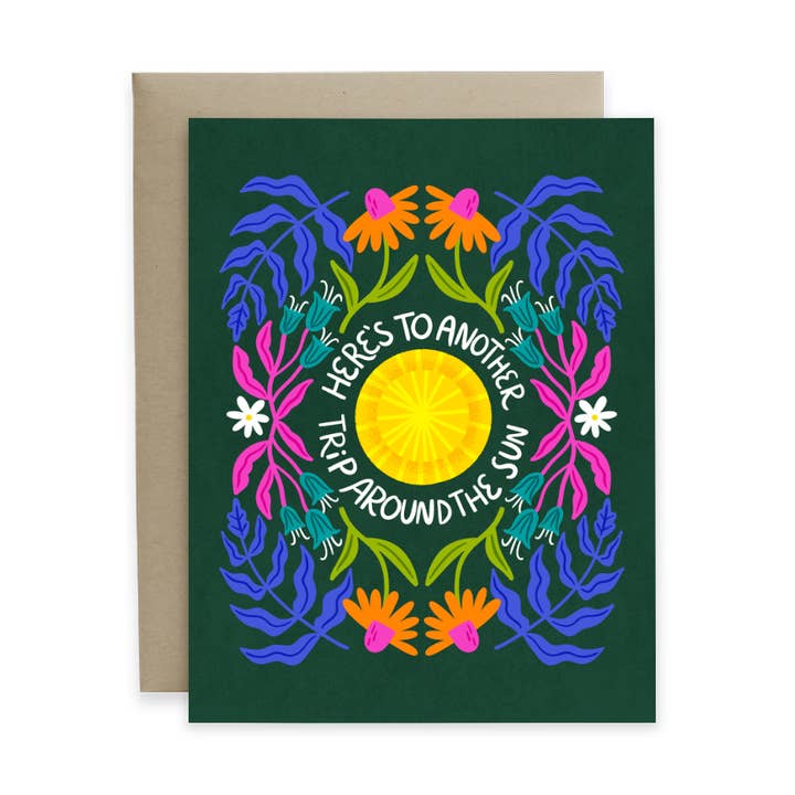 Another Trip Around the Sun Card for wholesale by Hideaway House Studio