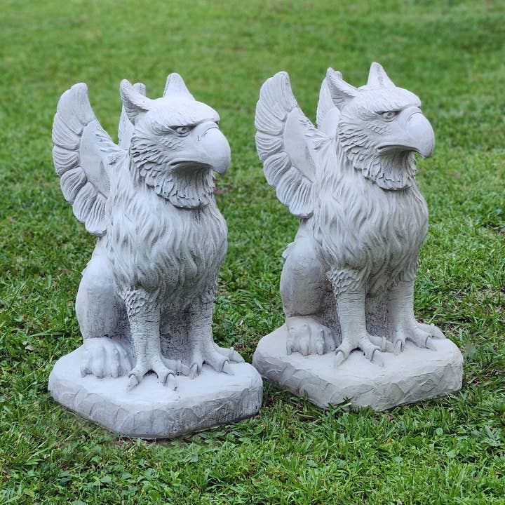Griffin Concrete Statue, Set of 2 for wholesale by Selcouth Home
