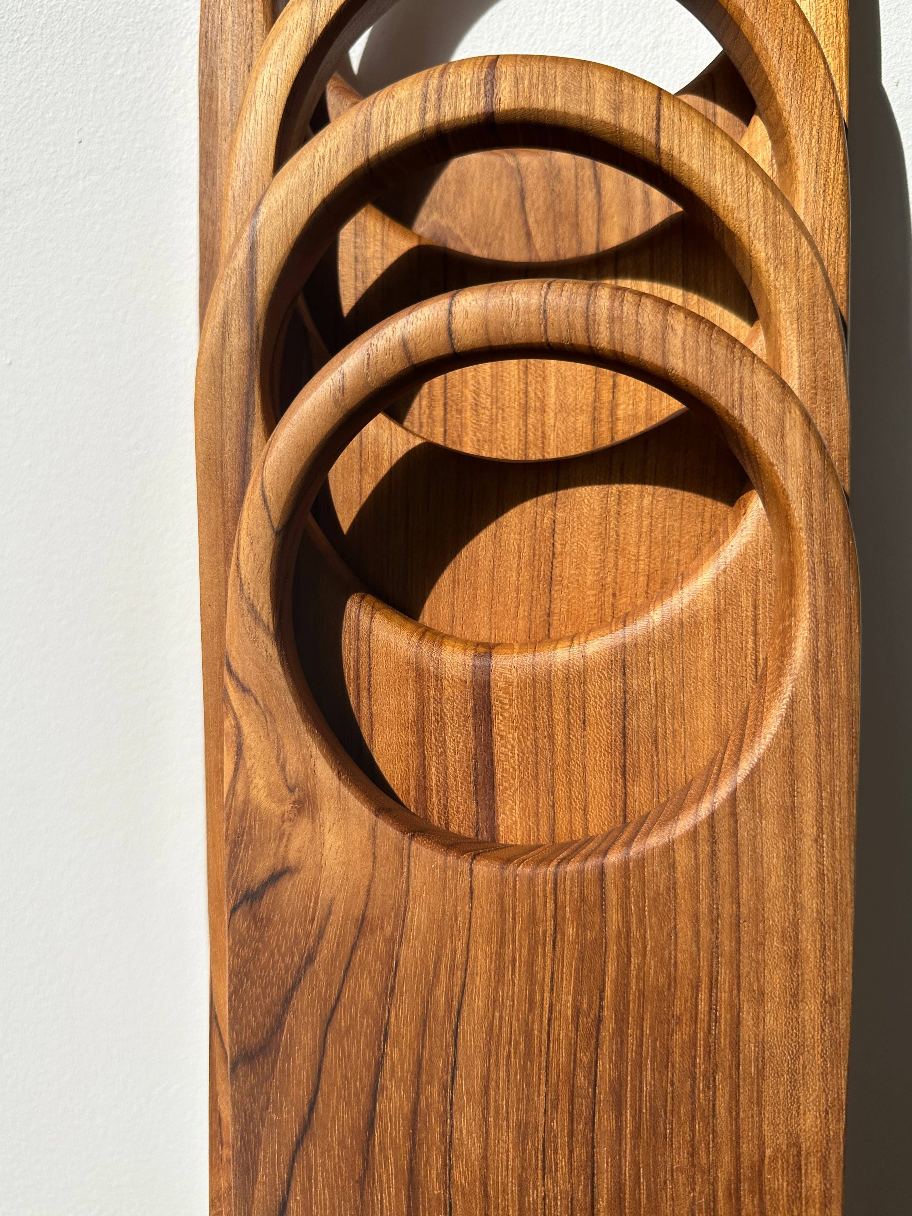 Office Objets - Wholesale Cutting Board - Monoxyle teak cutting or presentation board with handle (T3)3