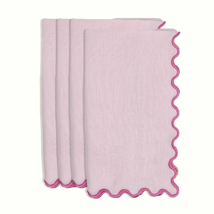 Pink Linen Dinner Napkins - Set of 4 for wholesale by House of Gleason