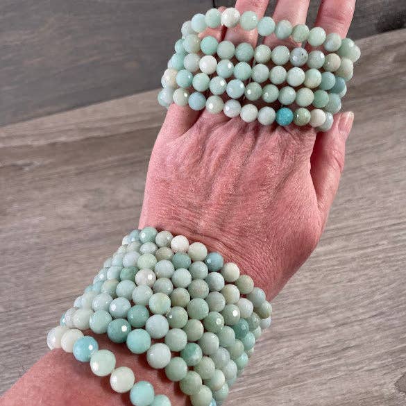 Keystone Crystals - Wholesale Beaded Bracelet - Polyhedral Gemstone Bracelet 8mm  – Assorted Crystals for Retail and Gift Shops1